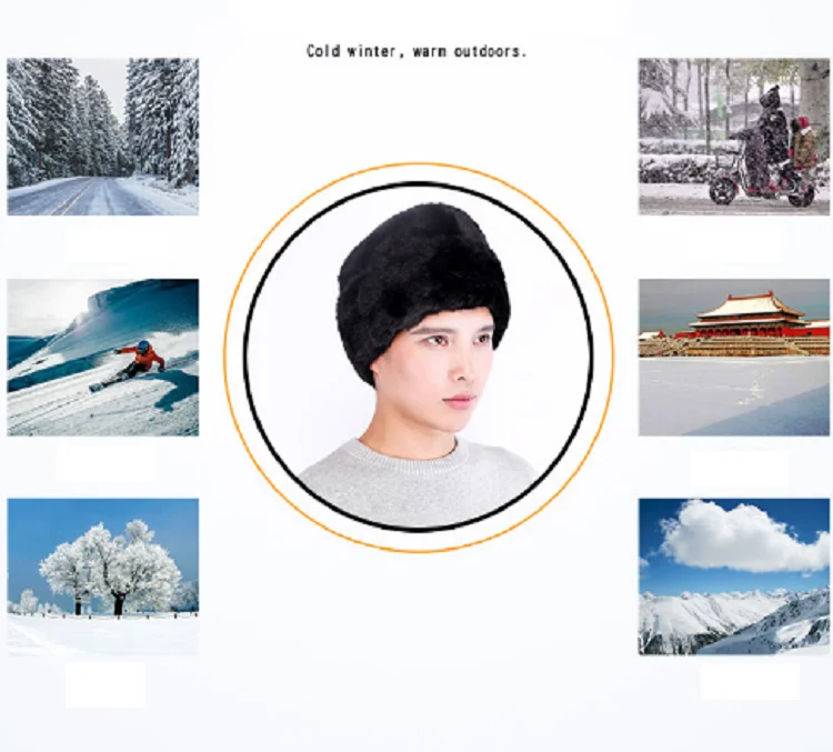 Warm Hat Men Women and man Aviator Bomber Faux Fur Ear Flap Hat Cap Winter Ski Trooper Trapper Cotton Solid Color Lei Feng Cap