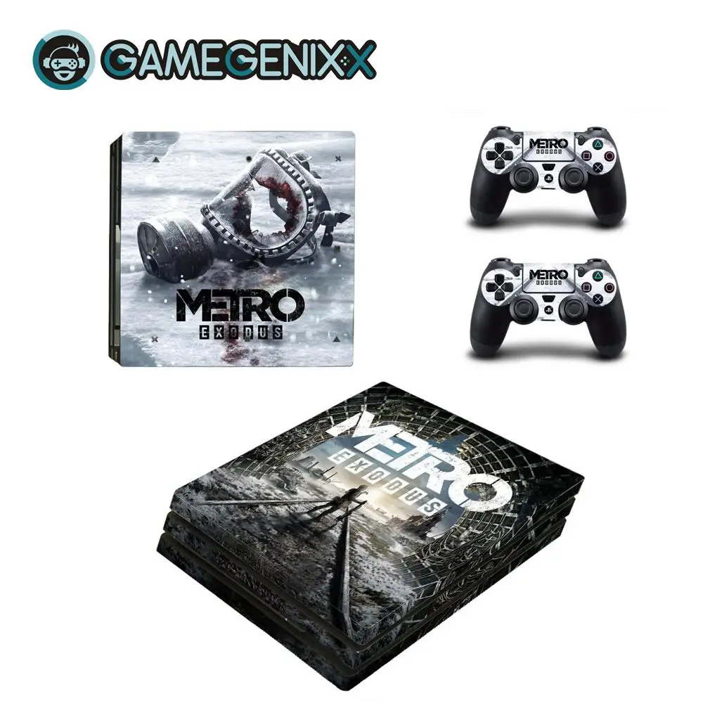 GAMEGENIXX виток винилопласта с наклейкой для консоли PS4 Pro и 2 контроллера-Metro - Цвет: Metro