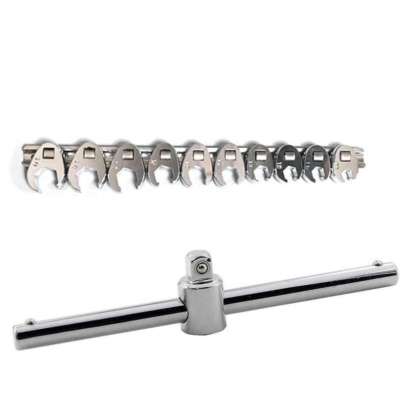 Flare Nut Crowfoot Line Hex Wrench Set 3/8Inch Drive Open End Spanner Chrome Vanadium Steel With T | Инструменты