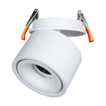 

Led Recessed Downlight, Foldable 360 Degree Rotatable Cob Background Ceiling Spotlight