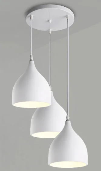White Round LukLoy современные подвесные потолочные лампы обеденный стол блеск подвесной светильник s Лофт лампа Hanglamp скандинавский подвесной кухонный светильник закрепленный - Цвет корпуса: White Round