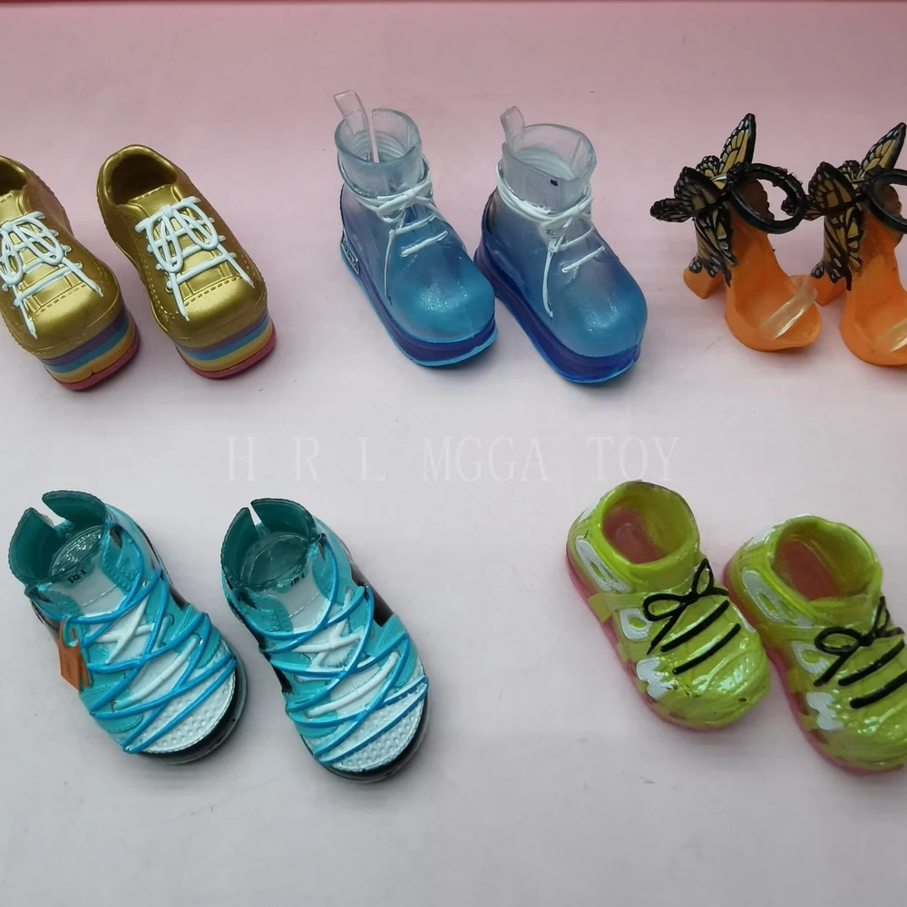 Doll Shoes Original Rainbow School Sister Shoes Multi-style DIY Girl Play House Gift Toys