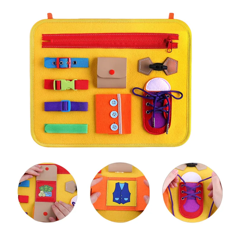 Busy Board Montessori Toys for Toddlers Sensory Toy Preschool Learning Educational Travel Activities For Boys Fine Motor Skills