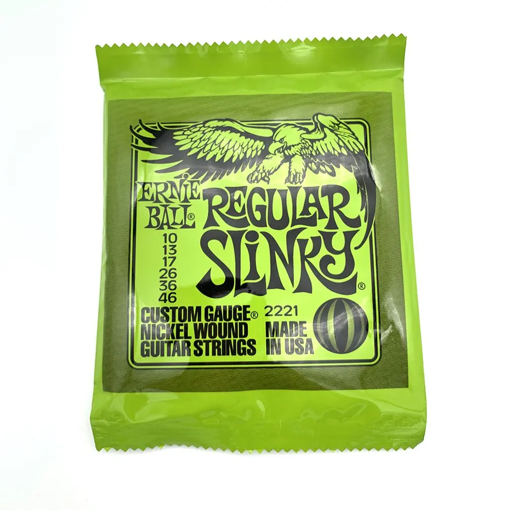 Ernie Ball электрические гитарные струны играть реальный хэви-метал рок 2221 2220 2222 2223 2225