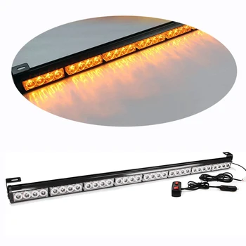 

32 LED 35" 36" Emergency Traffic Hazard Flash Strobe Light Bar Amber Yellow