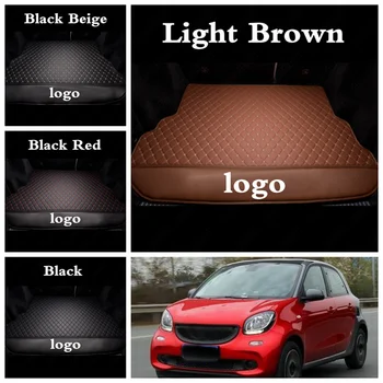 

Custom Car Rear Boot Mats Cargo Liners for Smart Fortwo Forfour Leather All Weather Auto Trunk Protector Carpet Mud with Logo