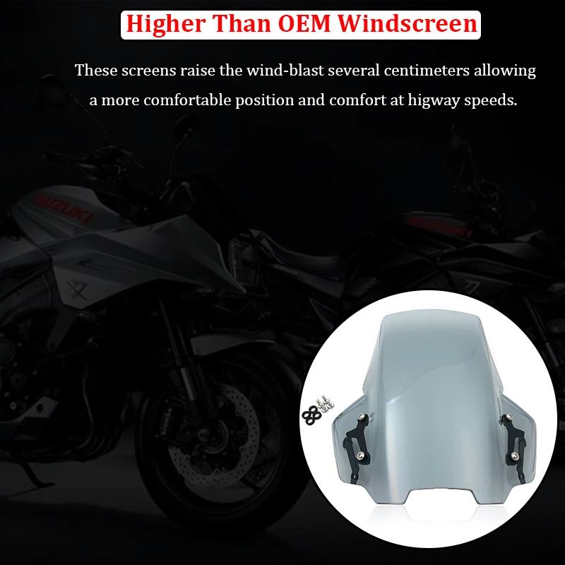Motorcycle Touring Windshield WindScreen Front Screen For Suzuki Katana 1000 GSX-S1000 GSXS 1000S 2019 2020 Wind Deflector Moto (9)