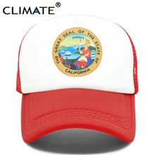 Клиника Калифорнийского грузовика, Кепка с флагом California, медведь, кепка s, хип-хоп, мужская, женская, забавная Кепка, бейсбольная кепка, крутая, летняя, сетчатая Кепка