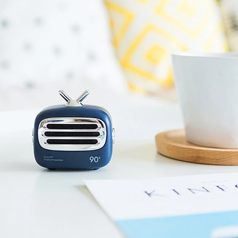 Retro Bluetooth Speaker Vintage Mini Bluetooth Speaker Nostalgic Heavy Bass 3D Stereo Surround Hifi Sound Effects Tf Usb Aux