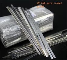 

100pcs 0.2mm x 6mm x 100mm 99.96% Pure Nickel Plate Strap Strip Sheets pure nickel for Battery electrode Spot Welding Machine