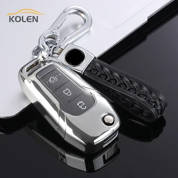 Soft TPU Car Remote Key Case Cover For Ford Fusion Mondeo Fiesta Escort Ranger Focus MK3 KUGA Ecosport Holder Shell Accessories
