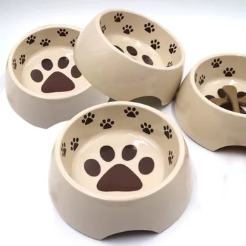 

Pet Bowl Food Grade Bowl Pet Feeding Station Dog And Cat Non-Slip Basic Feeder Easy To Clean Brown