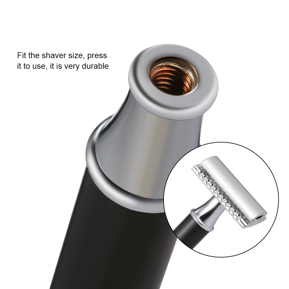 

90mm Mini Short Handle Safety Razor Handle Comfortable Hand Short Handle Classic Safety Razor Gunblack Epilator hair removal