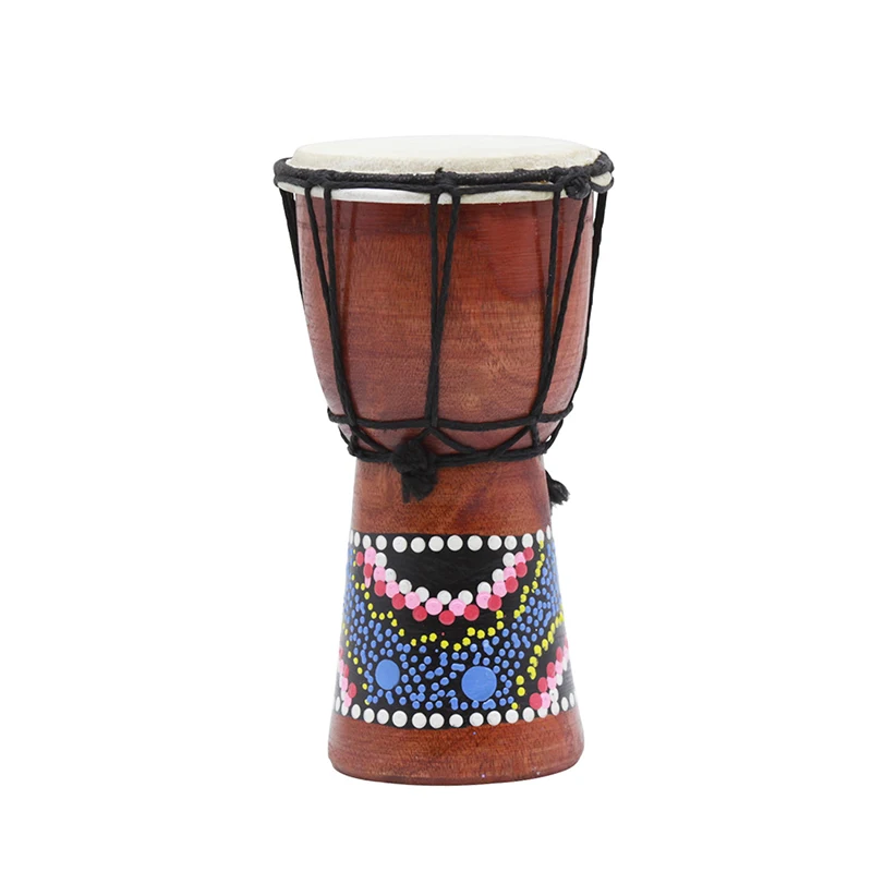 

4 Inch African Tambourine Children's Adult Practice Drum Entirely Handmade Making Musical instrument Color Random