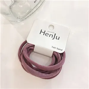 Purple Женские милые разноцветные волосы, модные резинки для волос для девочек, Женские базовые Эластичные аксессуары для волос, резина - Цвет: Purple