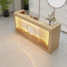 Caisse enregistreuse de style chinois antique, comptoir de réception, bar en bois massif, armoire arrière, support pour conseils parentaux