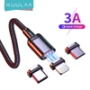 Магнитный зарядный кабель KUULAA, кабель Micro USB Type-C для быстрой зарядки, Магнитный провод для синхронизации данных и зарядки, Шнур USB для iPhone ► Фото 1/6