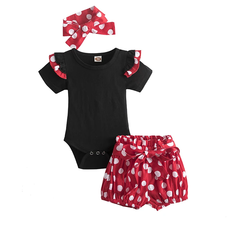 Best Offers Clothing-Set Jumpsuits Headband Birthday-Outfits Polka-Dot-Pants Gilrs-Clothes Baby-Girl AANok6NV3