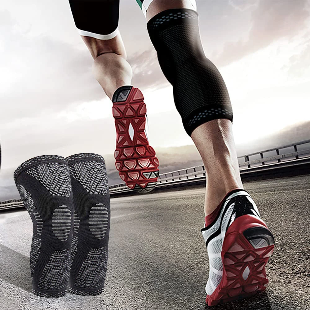 SKDK Gym Knee Pads Sports Safety Fitness Kneepad Elastic Knee Brace Support Gear Patella Running Basketball Volleyball Tennis