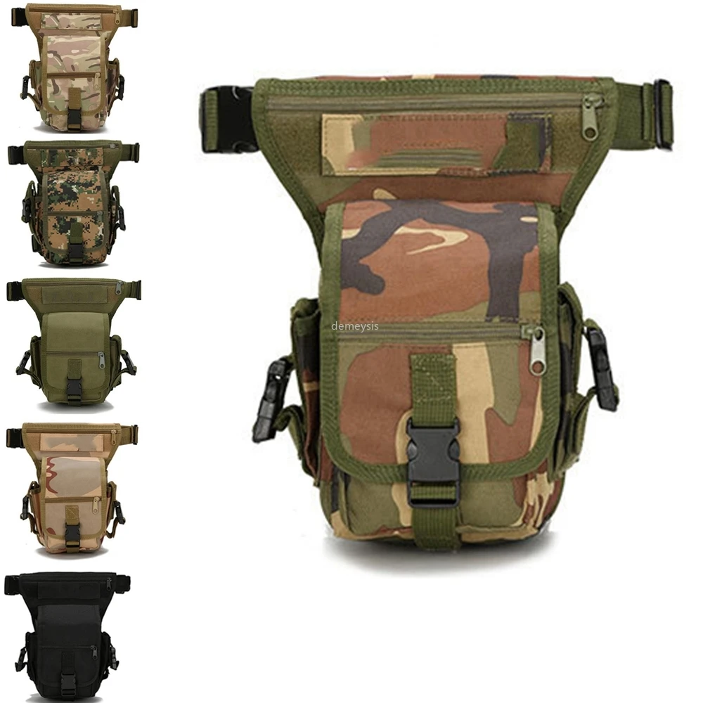 

Multifunctional Tactical Drop Leg Bags Outdoor Sports Canvas Waist Leg Army Camouflage Hunting Camping Pack Pocket