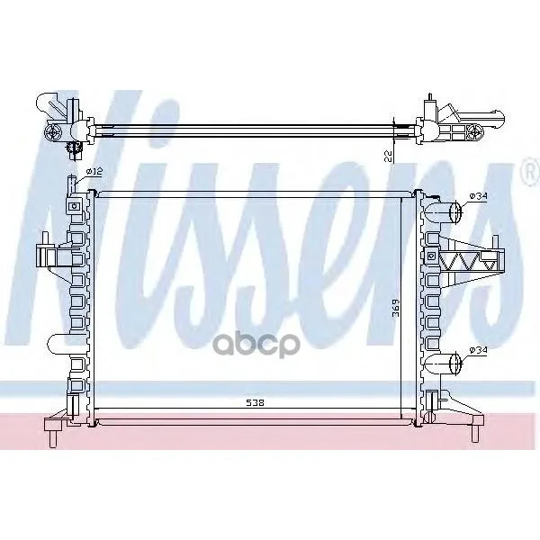 Радиатор Opel Combo 1.0-1.4 00- Nissens 63007 Nissens арт. 63007