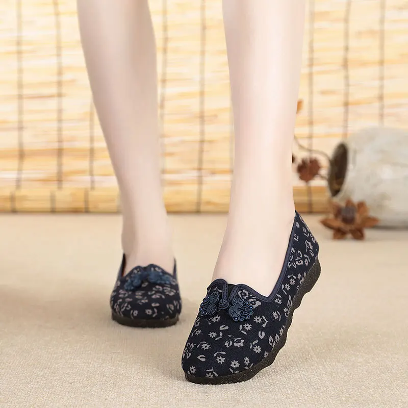 

2019 New Style WOMEN'S Shoes Summer And Autumn Flat Top Shoes Mom Shoes Daily Life Casual Shoes Old Beijing Cloth Shoes