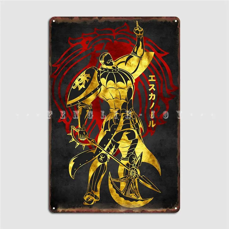 

Escanor Seven Deadly Sins Poster Metal Plaque Painting Décor Garage Club Designing Club Home Tin Sign Poster