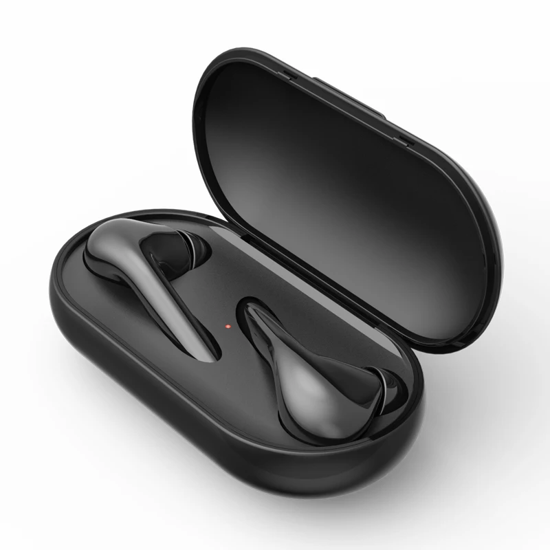 Черный Наушники Bluetooth 5,0 с сенсорным управлением TWS беспроводные наушники двойные наушники басовый звук для мобильного телефона беспроводные Bluetooth гарнитуры - Цвет: Черный