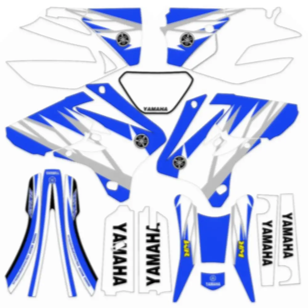 Для YAMAHA WRF250F WR450F 2003 2004 полный Графика наклейки на заказ Номер Наименование лента 3M наклейки-матовые Водонепроницаемый