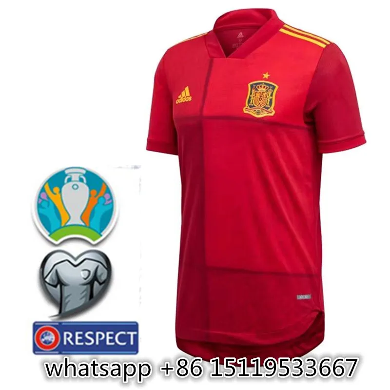 19 20 испанские футбольные майки PIQUE SERGIO A. INIESTA MORATA KOKE ramos ASENSIO SILVA ISCO новые футбольные футболки для взрослых - Цвет: shirt