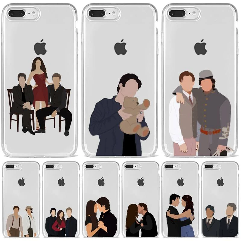 apple iphone 13 pro max case The Vampire Diaries Phone Case Transparent soft For iphone 13 7 8 11 12 s c plus mini x xs xr pro max cover shell funda iphone 13 pro max clear case