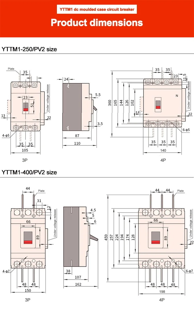 Moldado do Interruptor Mccb do Case de Ichyti Interruptor Principal 32a 40a 63a 80a 100a 125a 2300 - 400 2p Yttmi-125 v Computers & Electronics