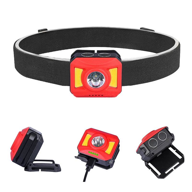 

140LM /150LM Powerful LED Headlight Sensor Head Light USB Rechargeable Headlamp Head Torch Waterproof for Camping Hiking Hunting