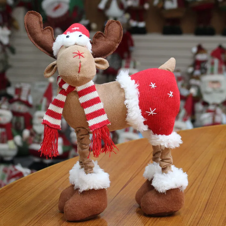 

Christmas Reindeer Deer Elk Xmas Party Doll Desktop Ornaments Pendant Home Office Table Gift Christmas Decorations