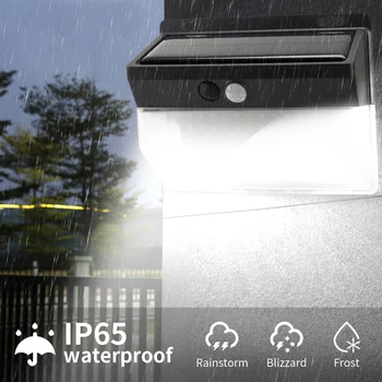 

3 Modes Motion Sensor Outdoor Lamp Waterproof 270 Deegres Wide Angle Lighting 136/206/118LEDs Solar Night Security Wall Light