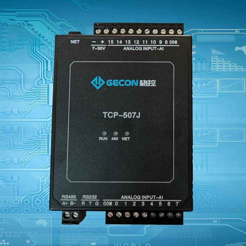 16AI Analog Input 4-20mA 0-10V Ethernet RTU Module 0.1% Accuracy ADC Acquisition and Transmission 16AI Analog Input 4-20mA 0-10V Ethernet RTU Module 0.1% Accuracy ADC Acquisition and Transmission
