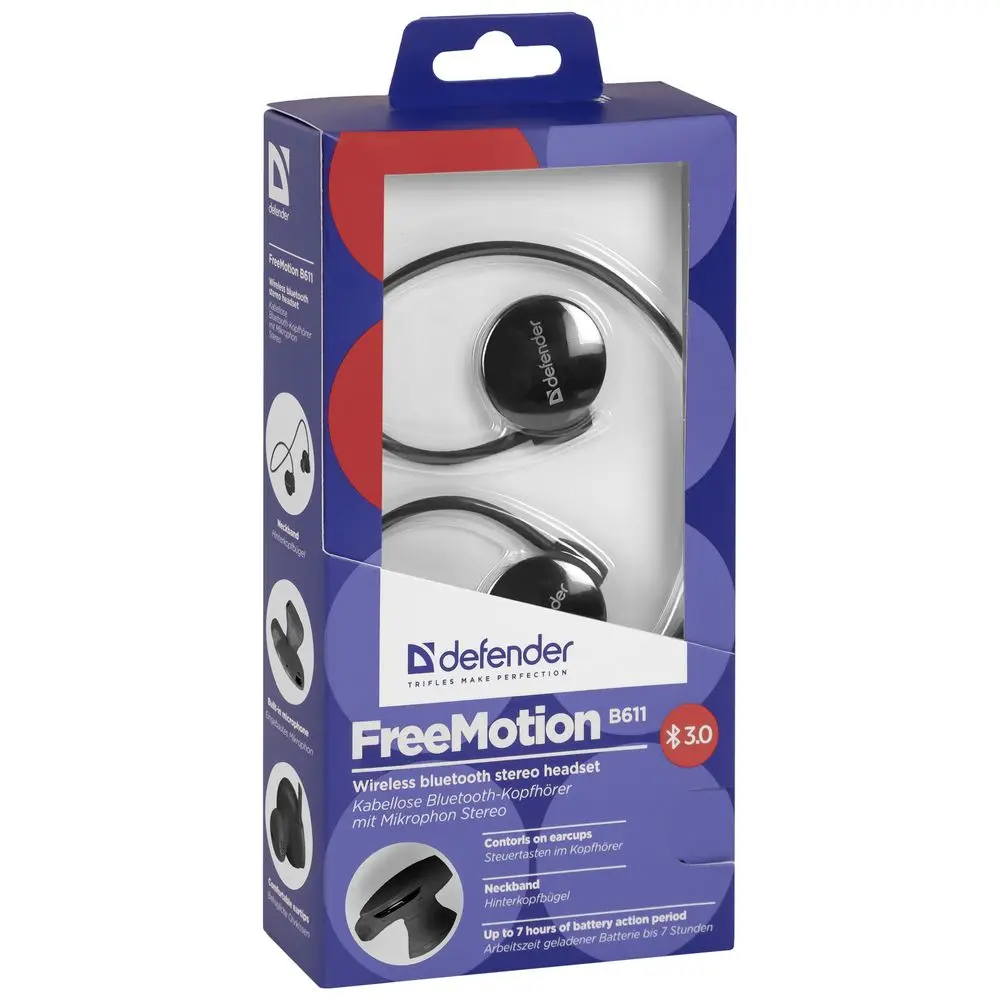 Bluetooth-гарнитура FreeMotion B611 черный, Bluetooth