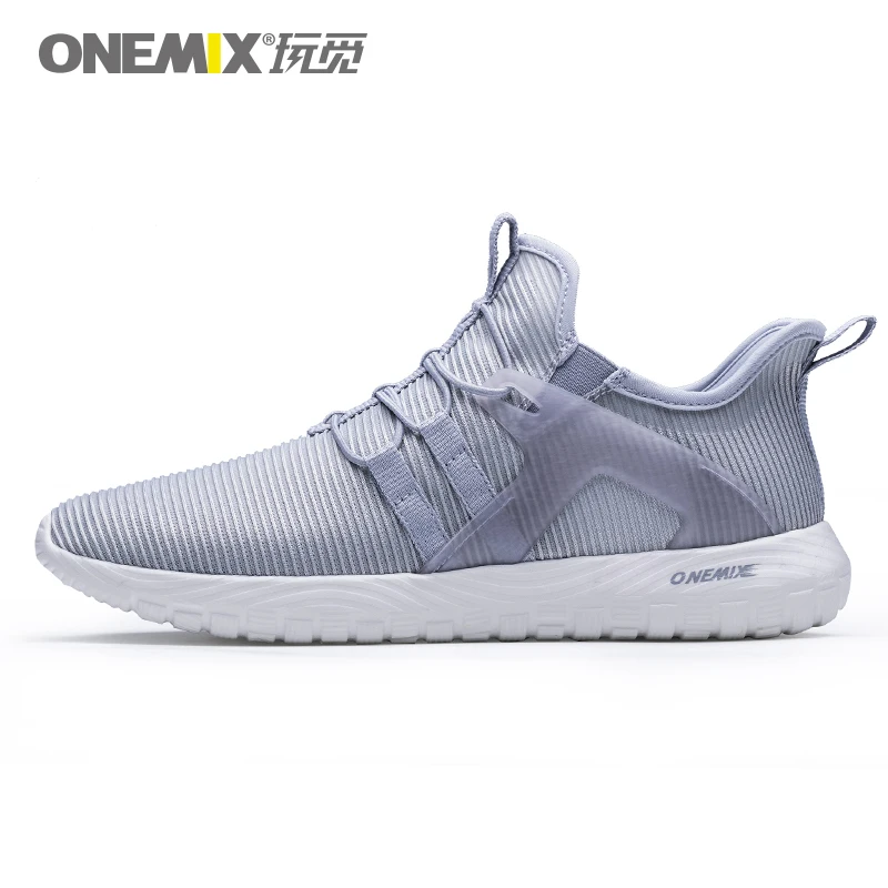 ONEMIX/мужская повседневная обувь; женские кроссовки легкие кроссовки без шнуровки; кроссовки для бега; спортивная обувь для фитнеса; - Цвет: silver grey