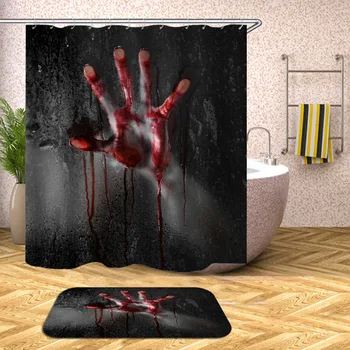 

Shower Curtain, Bathroom Curtains Accessories-Bloody Hands,,Halloween Decorations