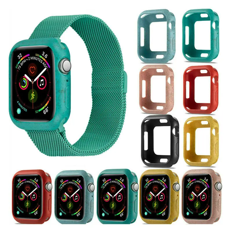 TPU Macaron Cover for Apple Watch 5 4 3 2 1 for Iwatch 44/40/42/38mm Screen Protector Watch Case Accessories