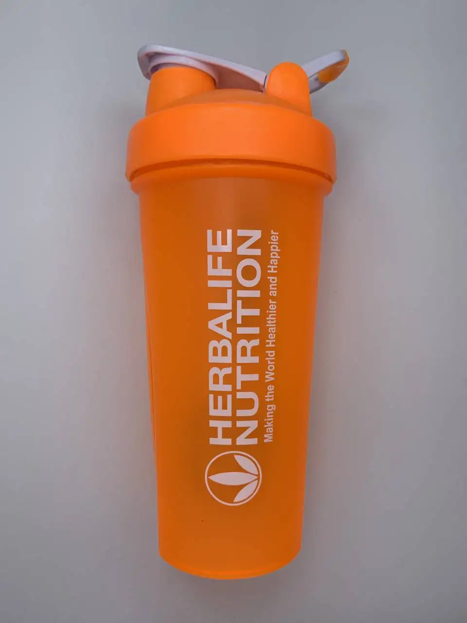 Multi-Colors 600ml Portable Herbalife Nutrition BPA-Free Tumbler Shaker Bottles Cups With Stainless Stell Wire Whirsks - Цвет: Orange