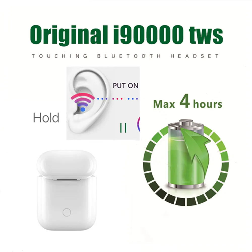 I90000 TWS 1:1 Реплика Air 2 Smart sensor беспроводные наушники 8D Super Bass Bluetooth 5 0 Pk W1 H1 чип I90 I100 I1000