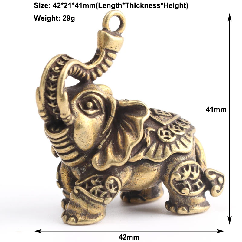 Copper Auspicious Elephant Statue  (12)