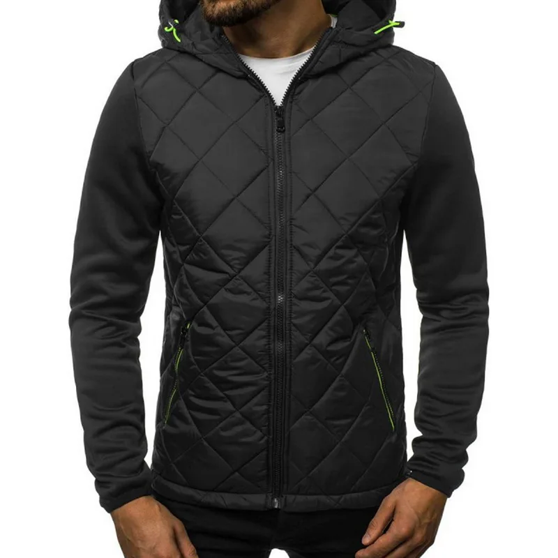 

Men Jacket Autumn Winter Style Light Weight Overcoat Outerwear Warm Polyester Casual Black Men's Jacket chaqueta hombre