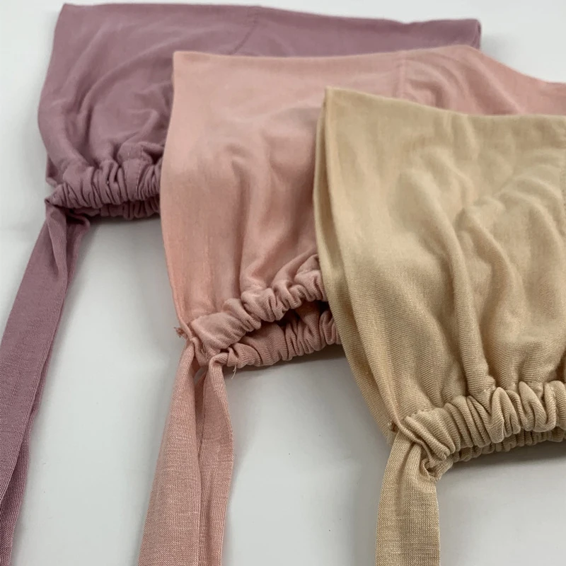 New Soft Modal Muslim Turban Hat Inner Hijab Caps  Islamic Underscarf Bonnet India Hat Female Headwrap Turbante Mujer
