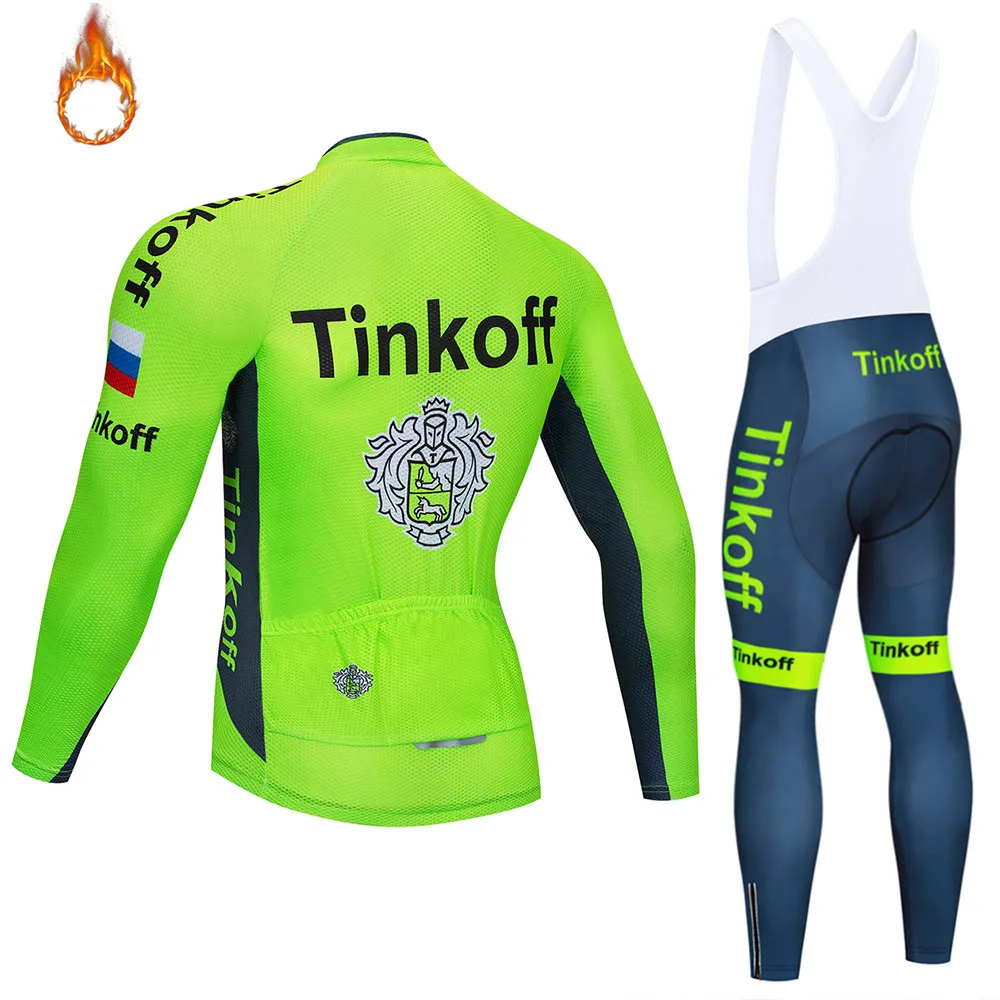 Зимняя Saxo bank Tinkoff термальная флисовая велосипедная майка Ropa Ciclismo MTB с длинным рукавом, сохраняющая тепло, велосипедная одежда