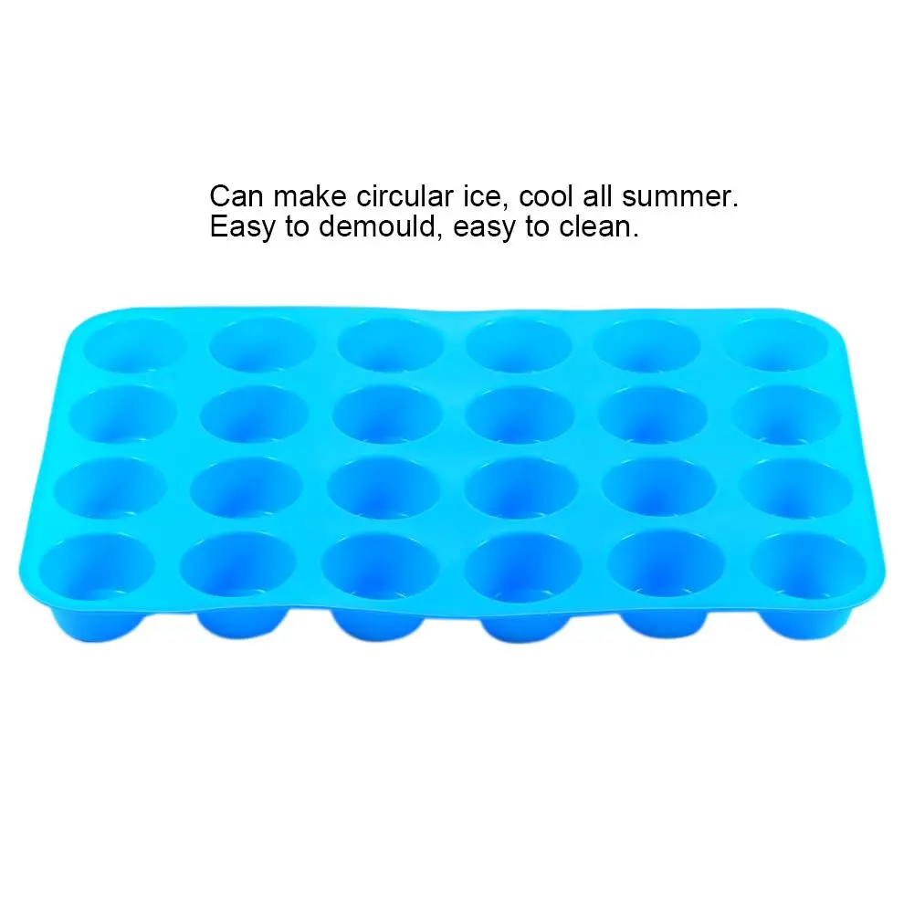 Integrated 24-hole Multi-cell Circular Silicone Muffin Cup Mold Jelly Biscuit Baking Pan Cake Baking Mold Kitchen Bakery Baking