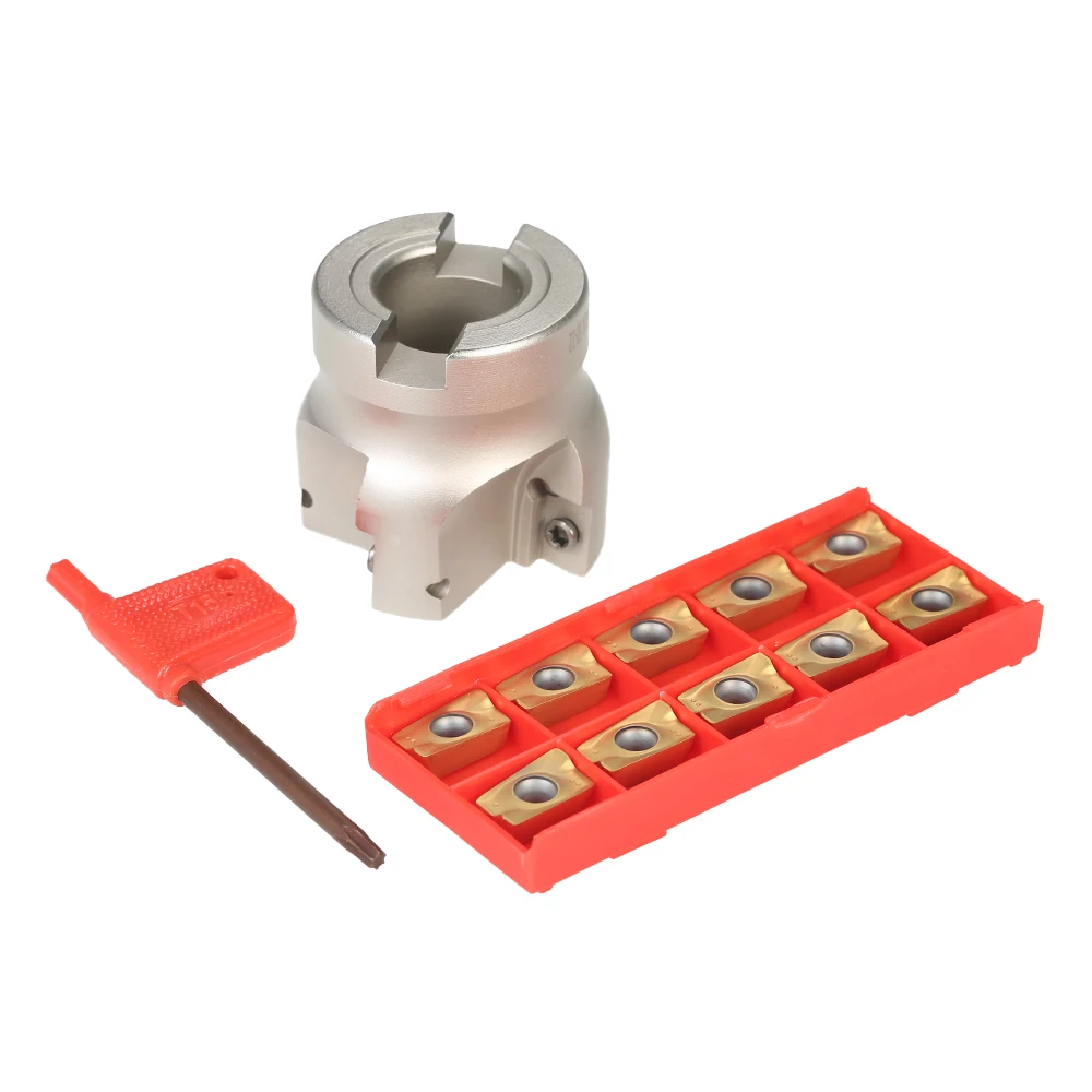 

BAP400R-50-22 4 Flute Face End Mill Cutter + 10pcs/box APMT1604 Carbide Inserts + T15 Wrench CNC Milling Machine Tools