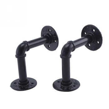 

HHO-2 Pieces / Set Of Detachable Wall Bracket Flange Pipe Pipe Bracket Wrought Iron industrial Hardware Accessories Rack