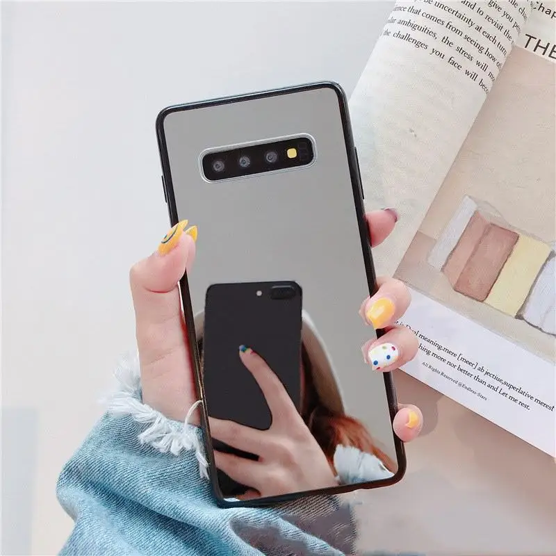 Полностью зеркальный чехол для телефона Samsung A71 A70 A50 A40 A30 A20 мягкий Galaxy J4 J6 J8 A6 A8 Plus S8